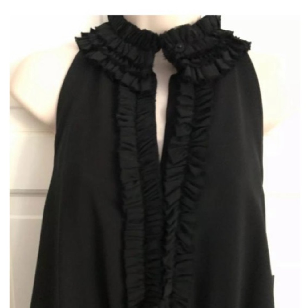 Robert Rodriguez Silk Ruffle Neck Cocktail Mini Halter Racerback Dress holiday - Picture 5 of 15